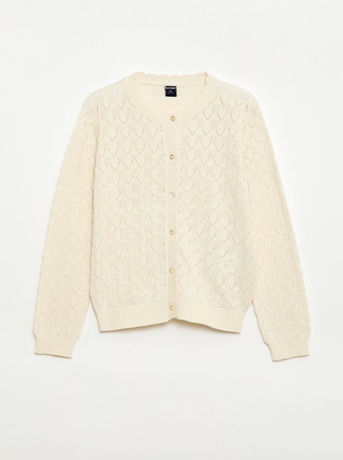 Gilet fantasia in maglia traforata - Kiabi