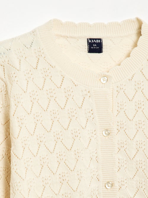 Gilet fantasia in maglia traforata - Kiabi