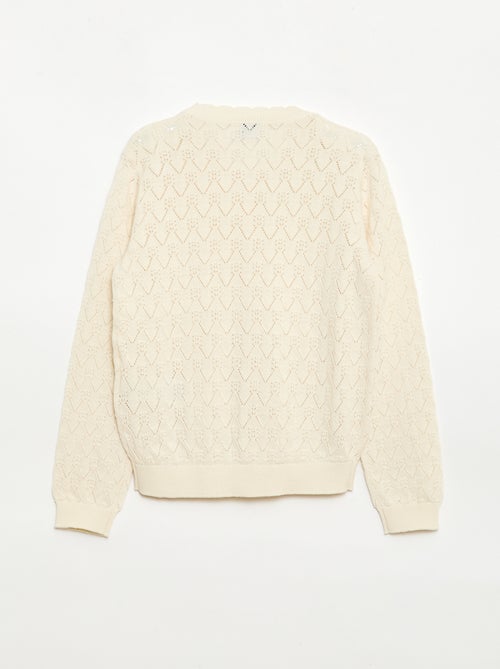 Gilet fantasia in maglia traforata - Kiabi