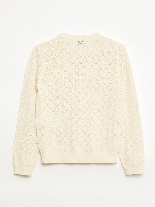 Gilet fantasia in maglia traforata - Kiabi