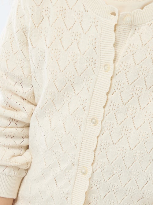 Gilet fantasia in maglia traforata - Kiabi