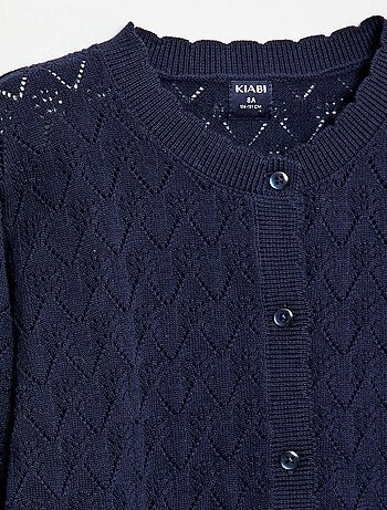 Gilet fantasia in maglia traforata