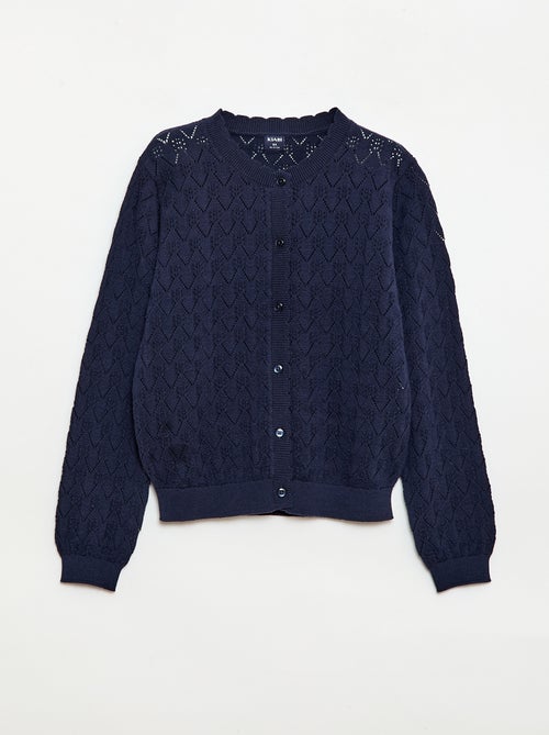 Gilet fantasia in maglia traforata - Kiabi