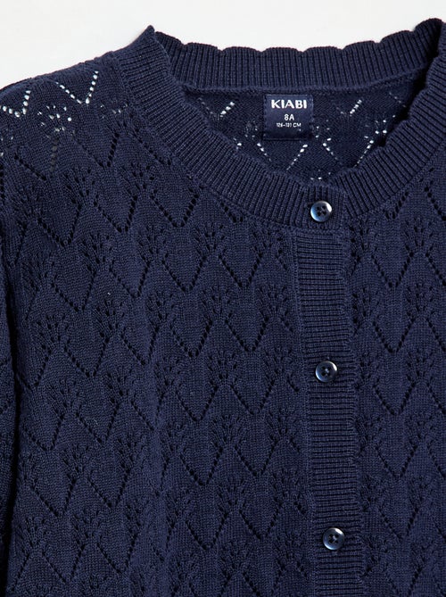 Gilet fantasia in maglia traforata - Kiabi