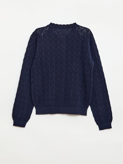 Gilet fantasia in maglia traforata - Kiabi