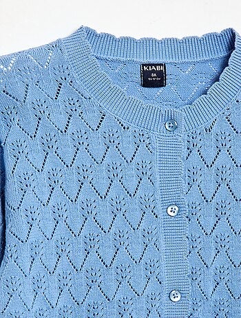 Gilet fantasia in maglia traforata