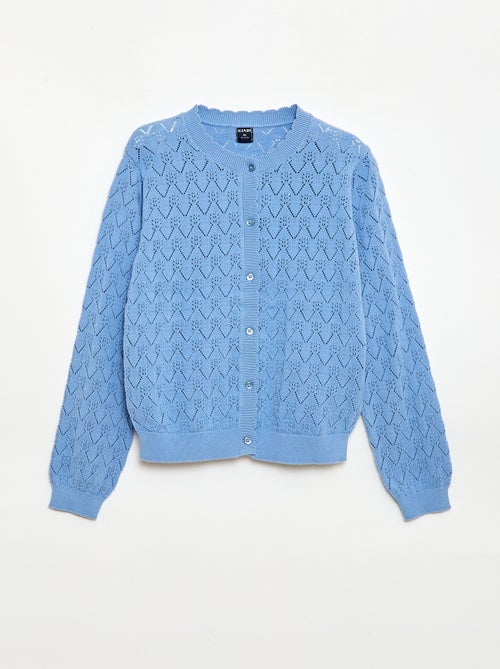 Gilet fantasia in maglia traforata - Kiabi