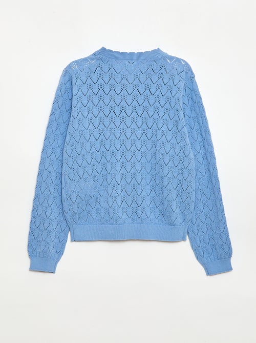 Gilet fantasia in maglia traforata - Kiabi