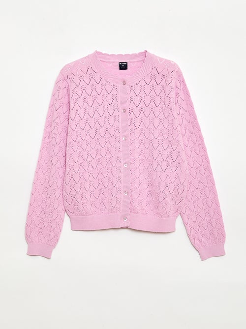 Gilet fantasia in maglia traforata - Kiabi