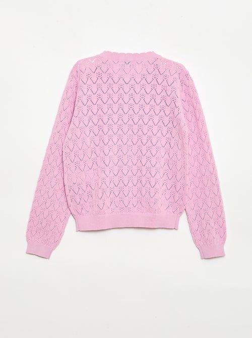 Gilet fantasia in maglia traforata - Kiabi