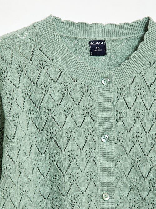 Gilet fantasia in maglia traforata - Kiabi