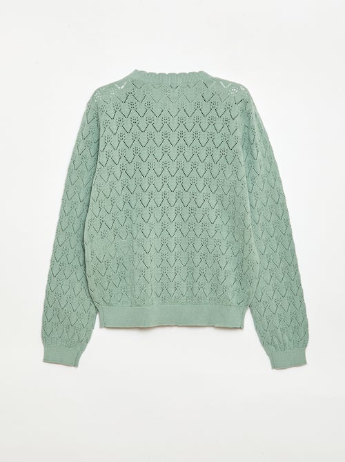 Gilet fantasia in maglia traforata - Kiabi