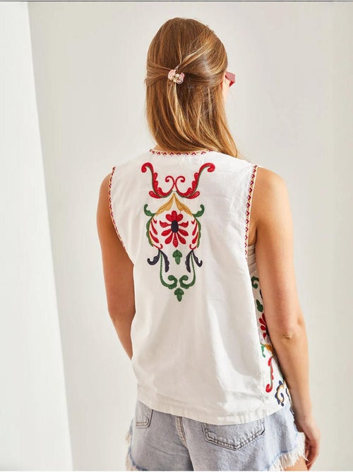 Gilet foderato con ricamo dettagliato lucci - Kiabi