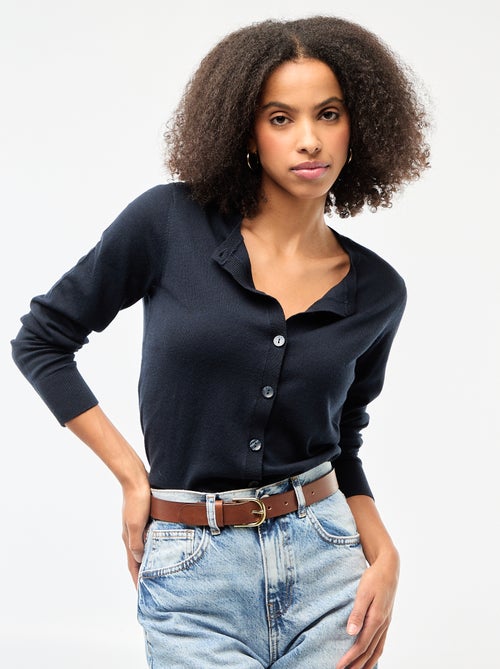 Gilet girocollo tinta unita - Kiabi