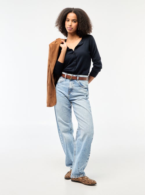 Gilet girocollo tinta unita - Kiabi