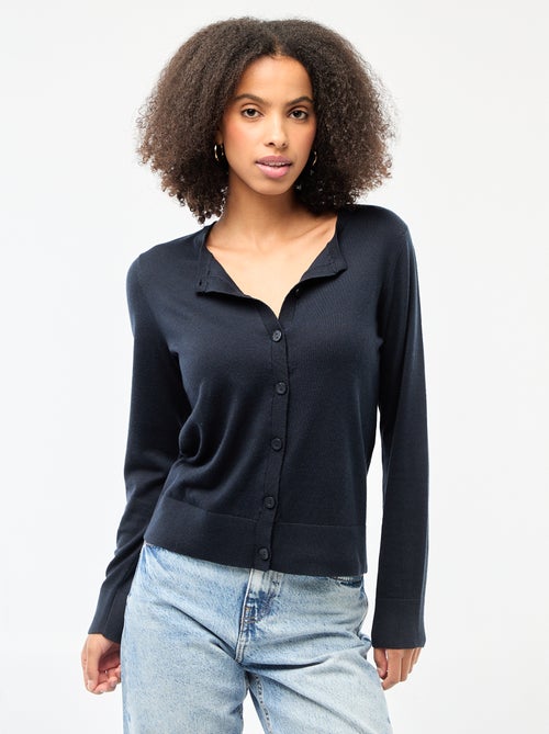 Gilet girocollo tinta unita - Kiabi