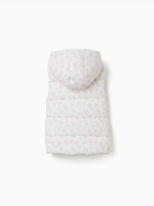 Gilet imbottito con cappuccio con motivo floreale - Kiabi Gilet imbottito con cappuccio con motivo floreale - Kiabi