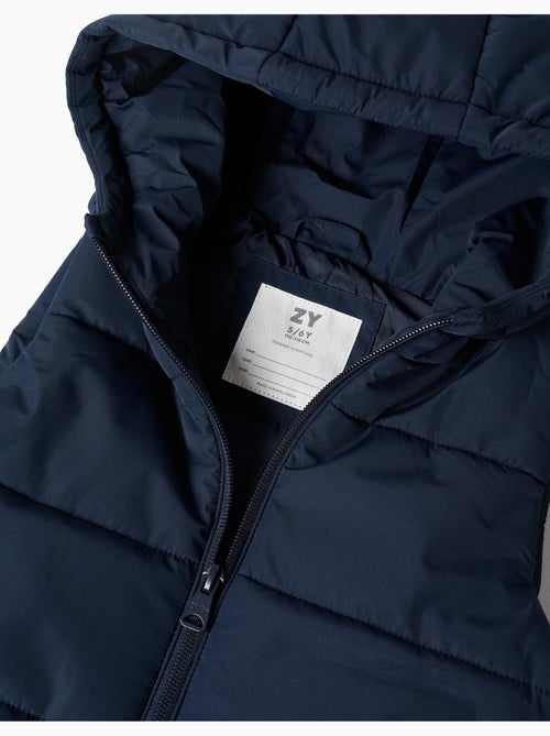 Gilet imbottito con cappuccio e cerniera frontale - Kiabi
