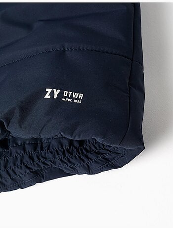 Gilet imbottito con cappuccio e cerniera frontale