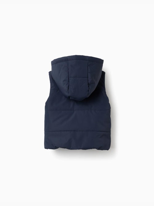 Gilet imbottito con cappuccio e cerniera frontale - Kiabi Gilet imbottito con cappuccio e cerniera frontale - Kiabi