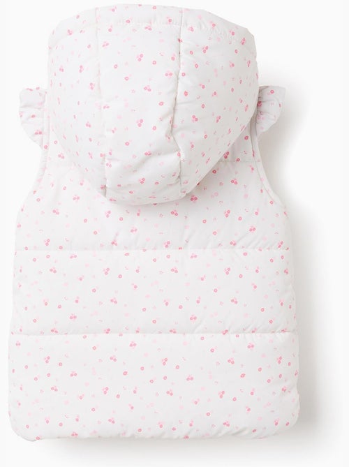 Gilet imbottito con cappuccio e motivo - Kiabi
