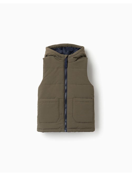 Gilet imbottito con cappuccio e tasche - Kiabi