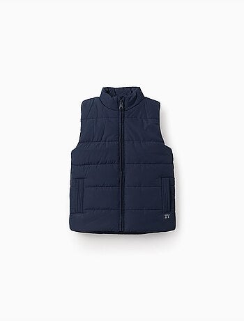 Gilet imbottito con fodera in pile e tasche