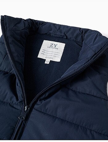Gilet imbottito con fodera in pile e tasche