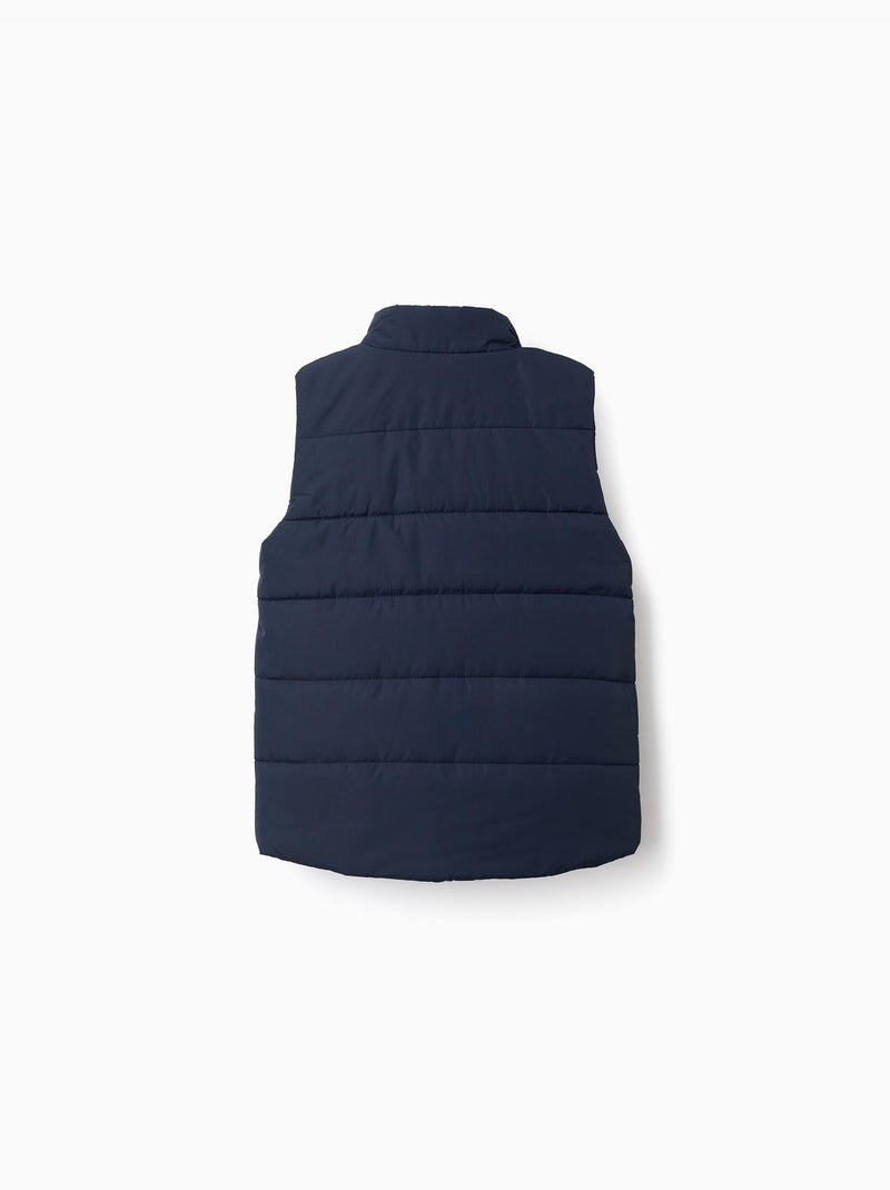 Gilet imbottito con fodera in pile e tasche Blu scuro - Kiabi