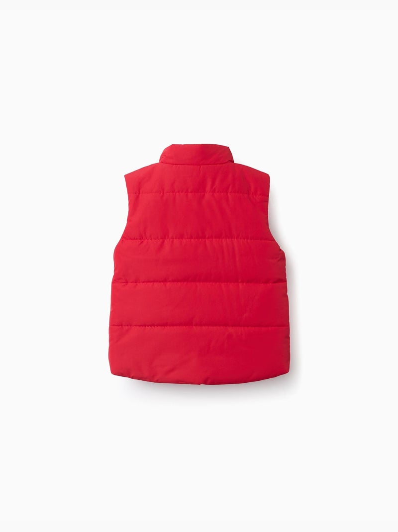 Gilet imbottito con fodera in pile e tasche laterali Rosso - Kiabi