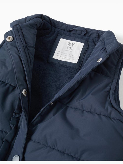 Gilet imbottito con fodera in pile e volant - Kiabi Gilet imbottito con fodera in pile e volant - Kiabi
