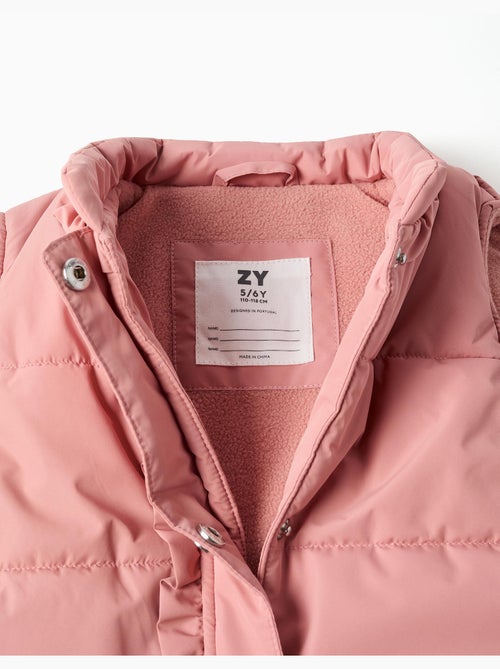 Gilet imbottito con fodera in pile e volant - Kiabi
