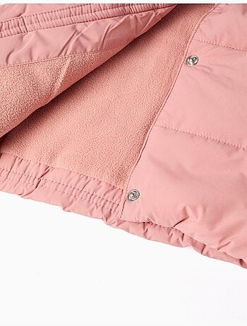 Gilet imbottito con fodera in pile e volant