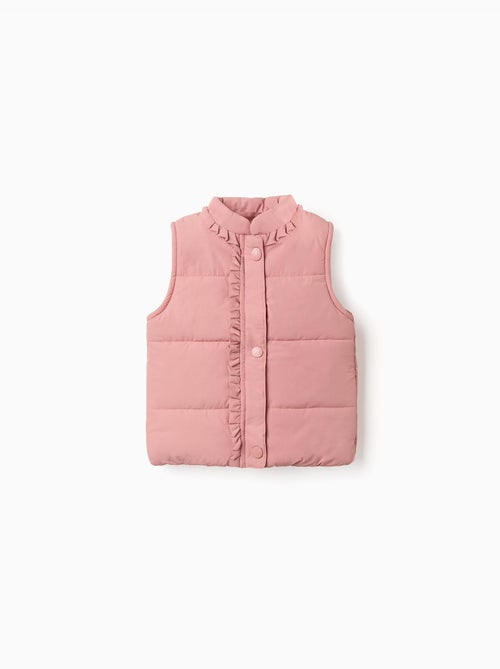 Gilet imbottito con fodera in pile e volant - Kiabi Gilet imbottito con fodera in pile e volant - Kiabi