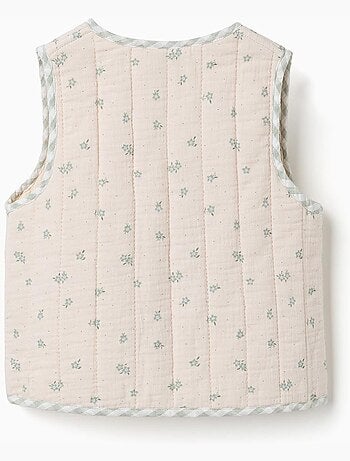 Gilet imbottito in cotone con motivo