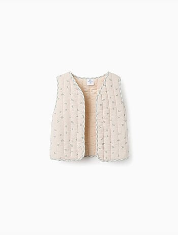 Gilet imbottito in cotone con motivo