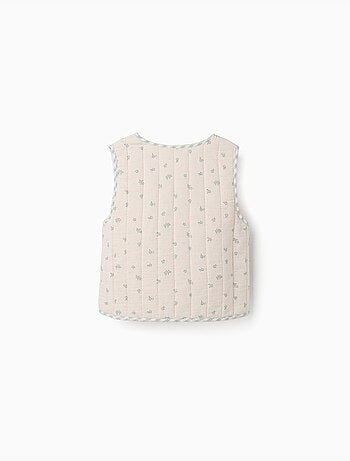 Gilet imbottito in cotone con motivo