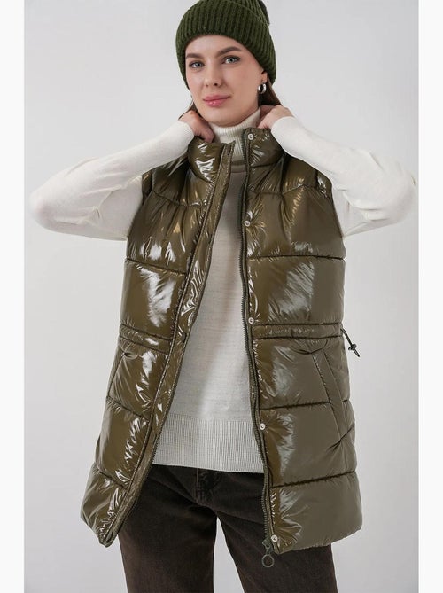 Gilet imbottito lucido con zip bdart - Kiabi Gilet imbottito lucido con zip bdart - Kiabi
