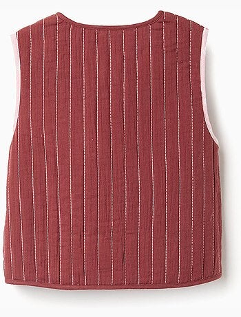 Gilet imbottito reversibile con motivo floreale