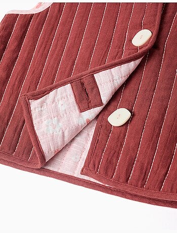 Gilet imbottito reversibile con motivo floreale