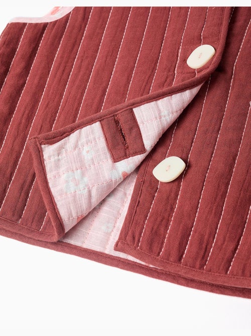 Gilet imbottito reversibile con motivo floreale - Kiabi