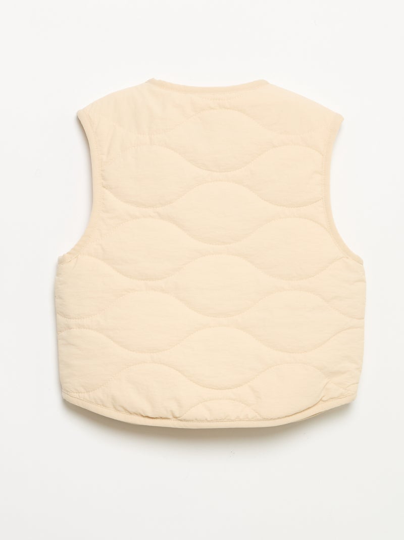Gilet imbottito senza maniche Beige - Kiabi