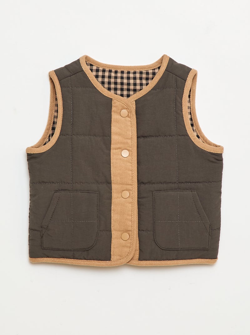 Gilet imbottito senza maniche Nero - Kiabi