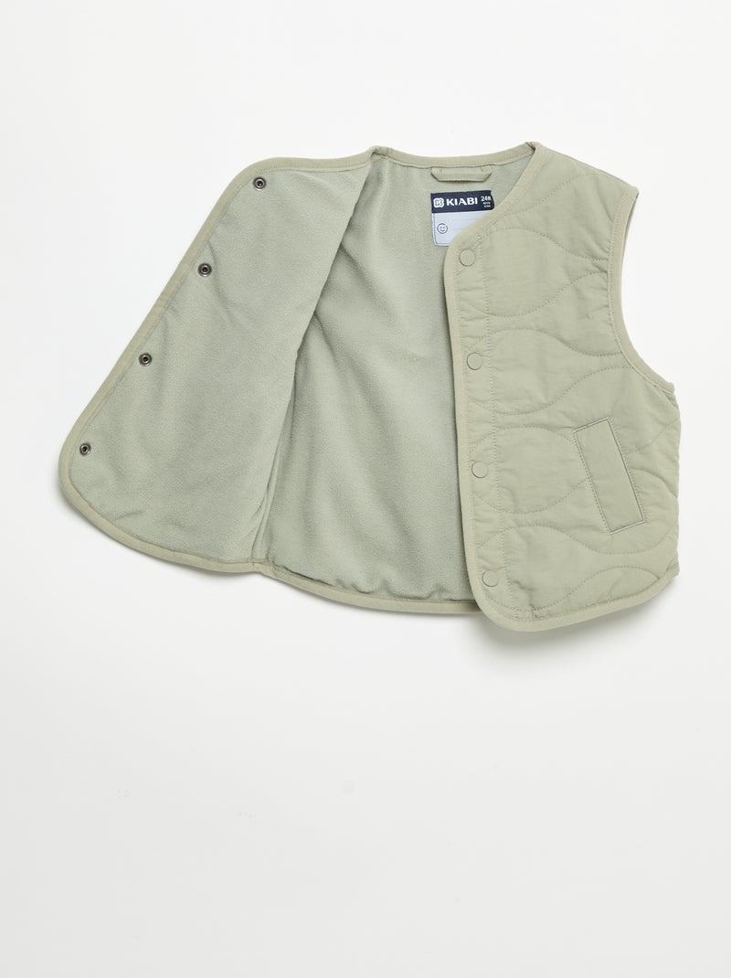 Gilet imbottito senza maniche Verde - Kiabi