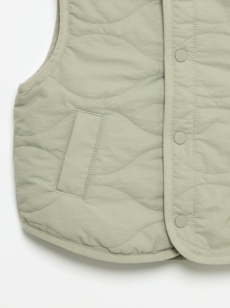 Gilet imbottito senza maniche Verde - Kiabi