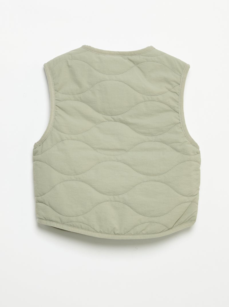 Gilet imbottito senza maniche Verde - Kiabi