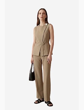 Gilet in crêpe con cintura my fashion