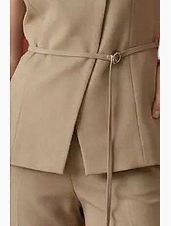 Gilet in crêpe con cintura my fashion