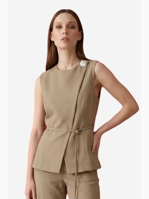 Gilet in crêpe con cintura my fashion - Kiabi Gilet in crêpe con cintura my fashion - Kiabi