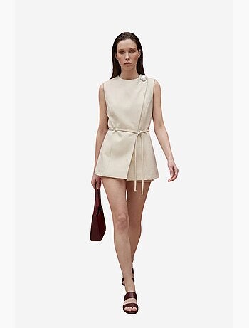 Gilet in crêpe con cintura my fashion